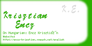 krisztian encz business card